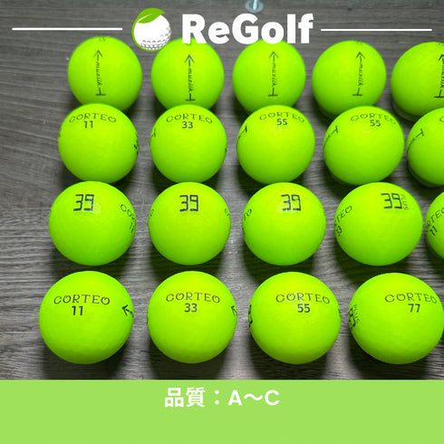 【中古】 ロストボール コルテオ 39 / 39PLUS 混合 マット グリーン 20球 ACランク ゴルフボール リゴルフ